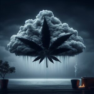 Gewitterwolke mit Cannabis / Marihuana / Gras von Hazebook